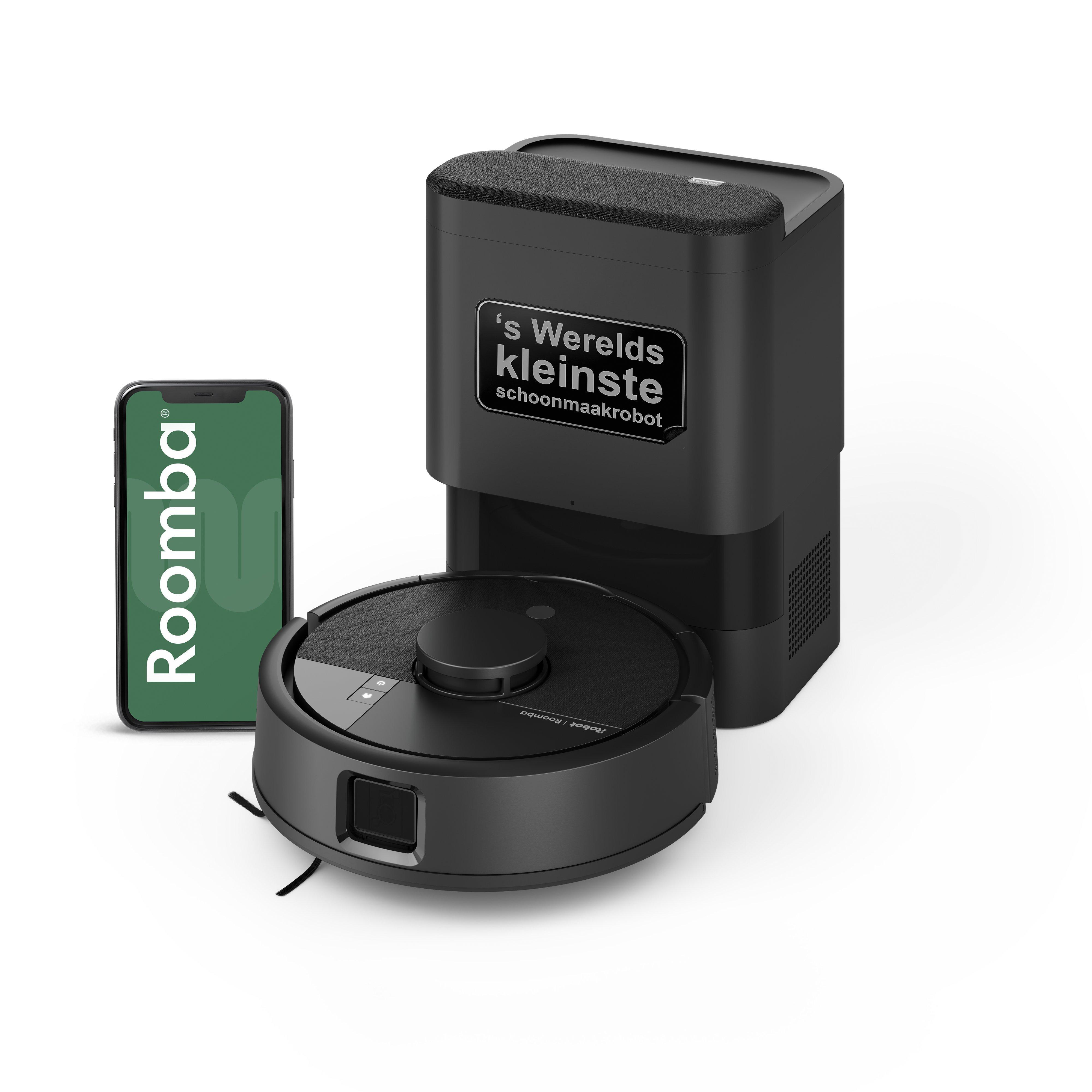 Roomba® Mini robotstofzuiger en dweilrobot + AutoEmpty™ Dock - Zwart
