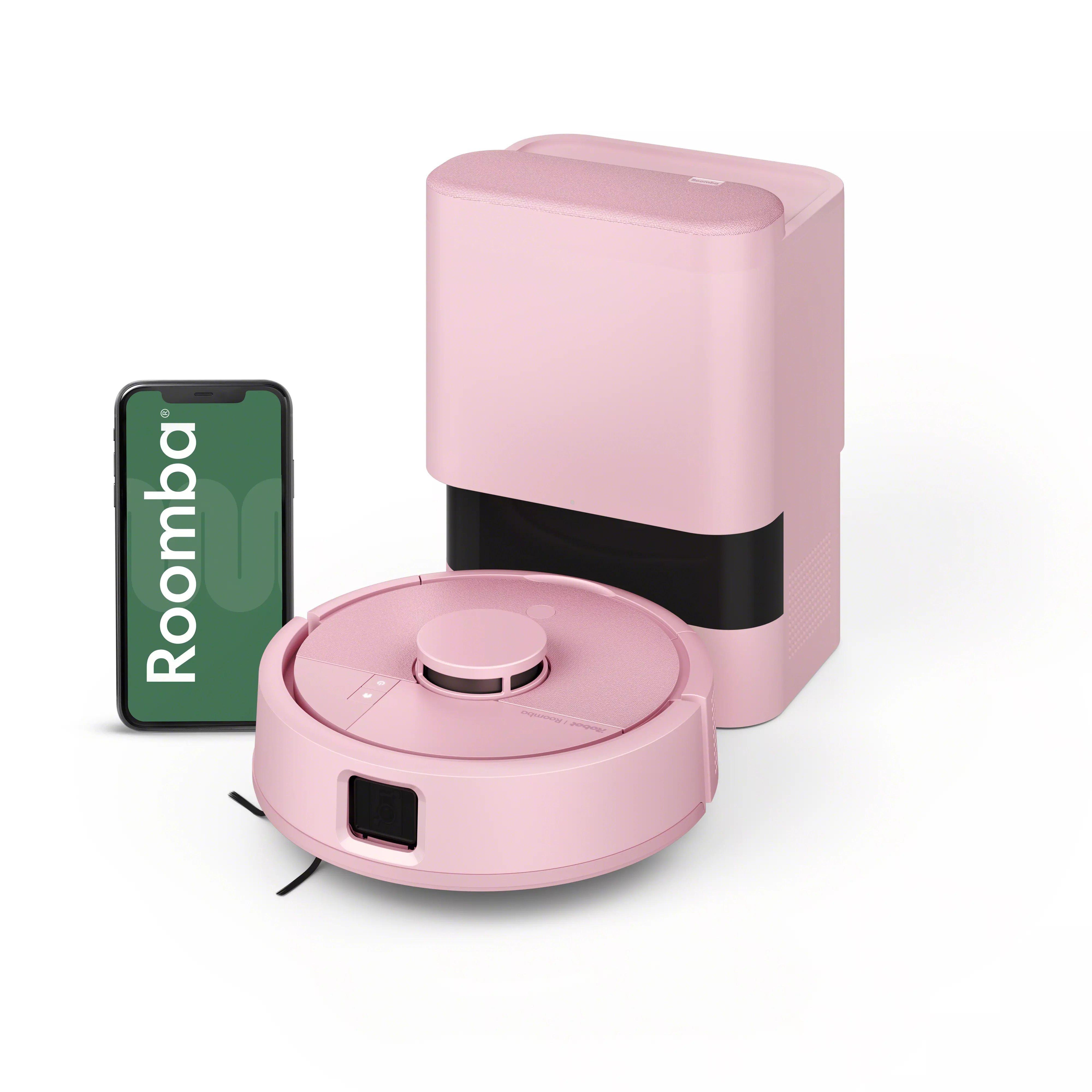 Robot aspirador y friegasuelos Roomba® Mini con Base AutoEmpty™ - Rosa