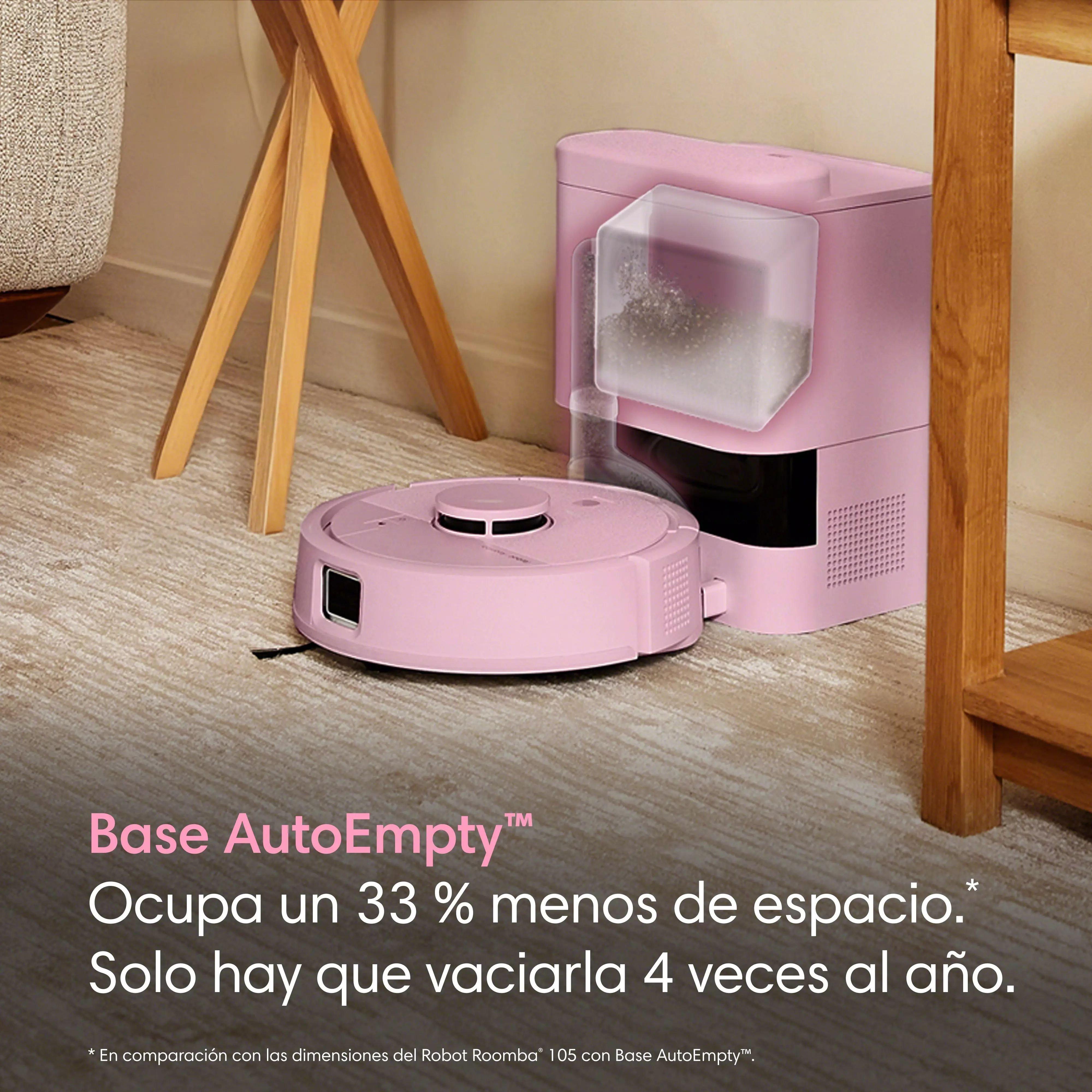 Robot aspirador y friegasuelos Roomba® Mini con Base AutoEmpty™ - Rosa