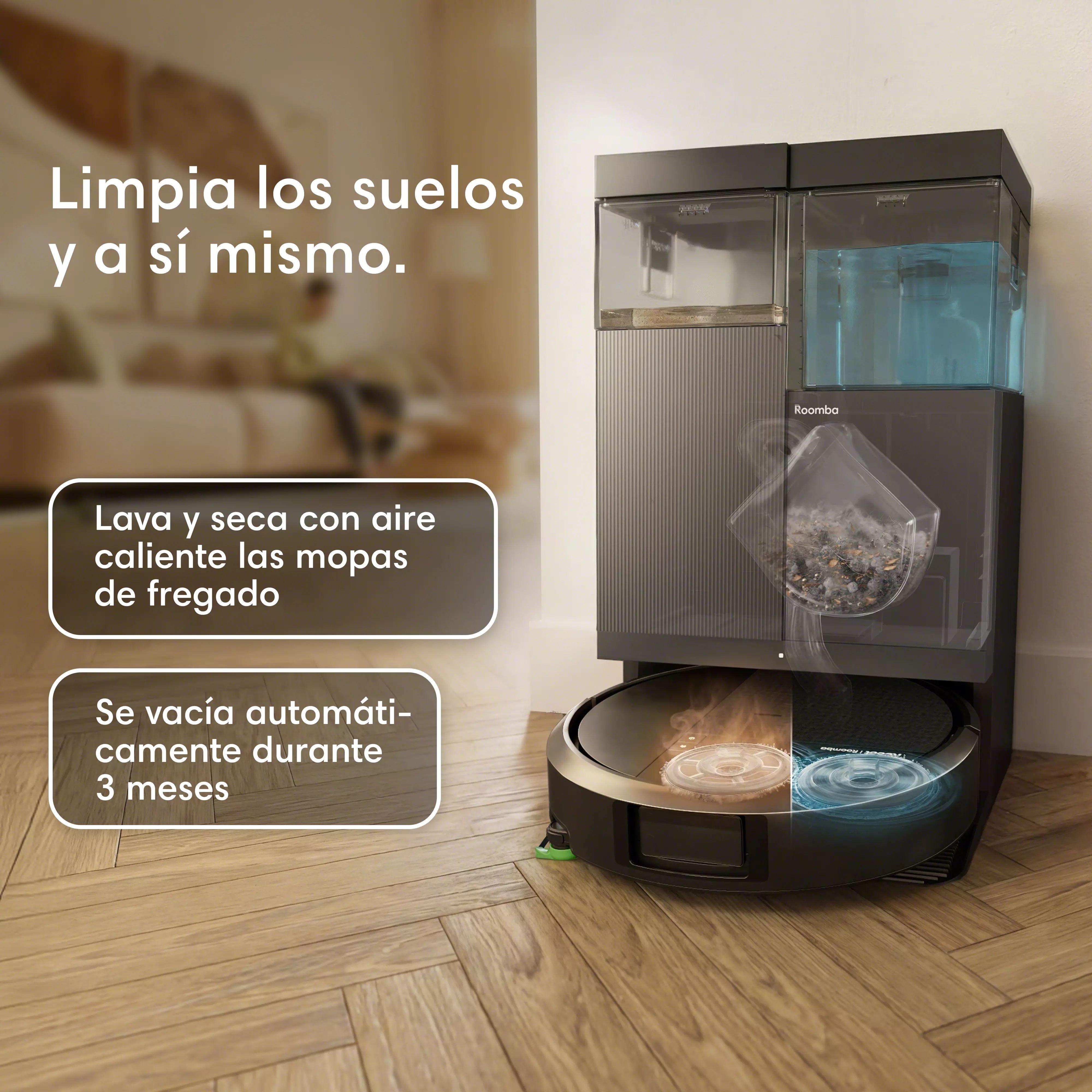 Robot Roomba® Plus 415 Combo con Base AutoWash™ - Negro