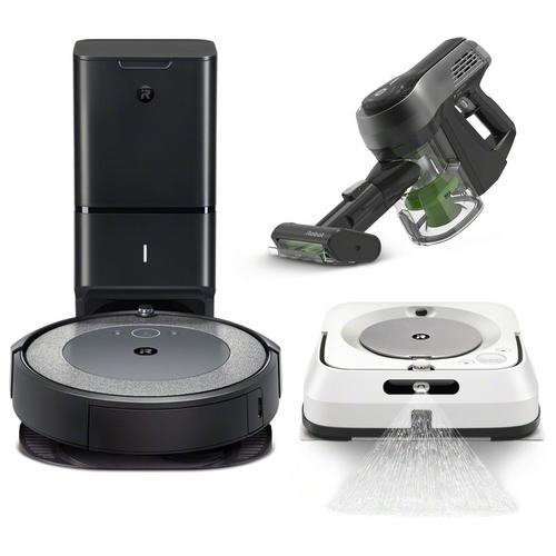 Roomba® i3+ Robot Vacuum, Braava jet® m6 Robot Mop & H1 