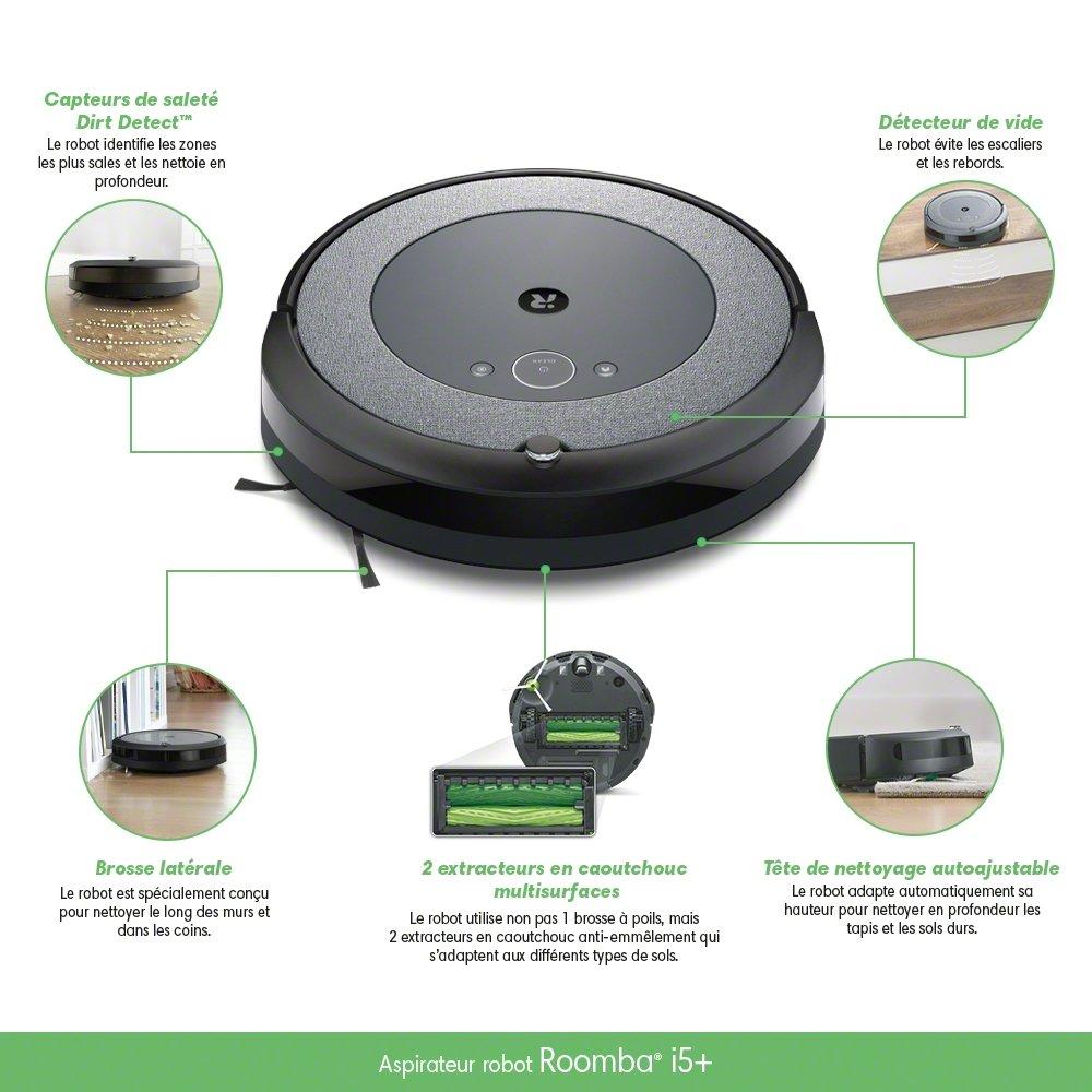 Aspirateur robot Roomba® i5 connecté au Wi-Fi
