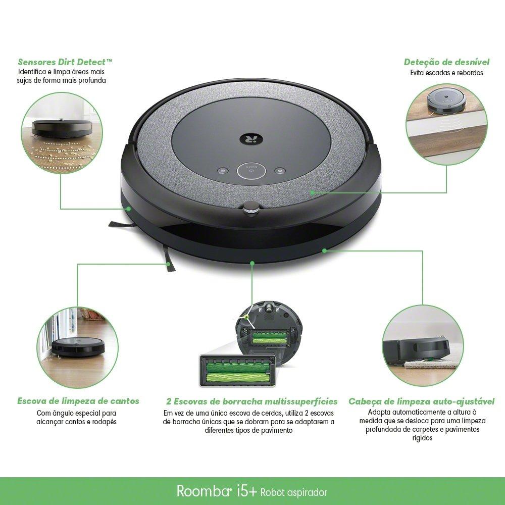 Robot aspirador Roomba i5 com ligacao Wi Fi