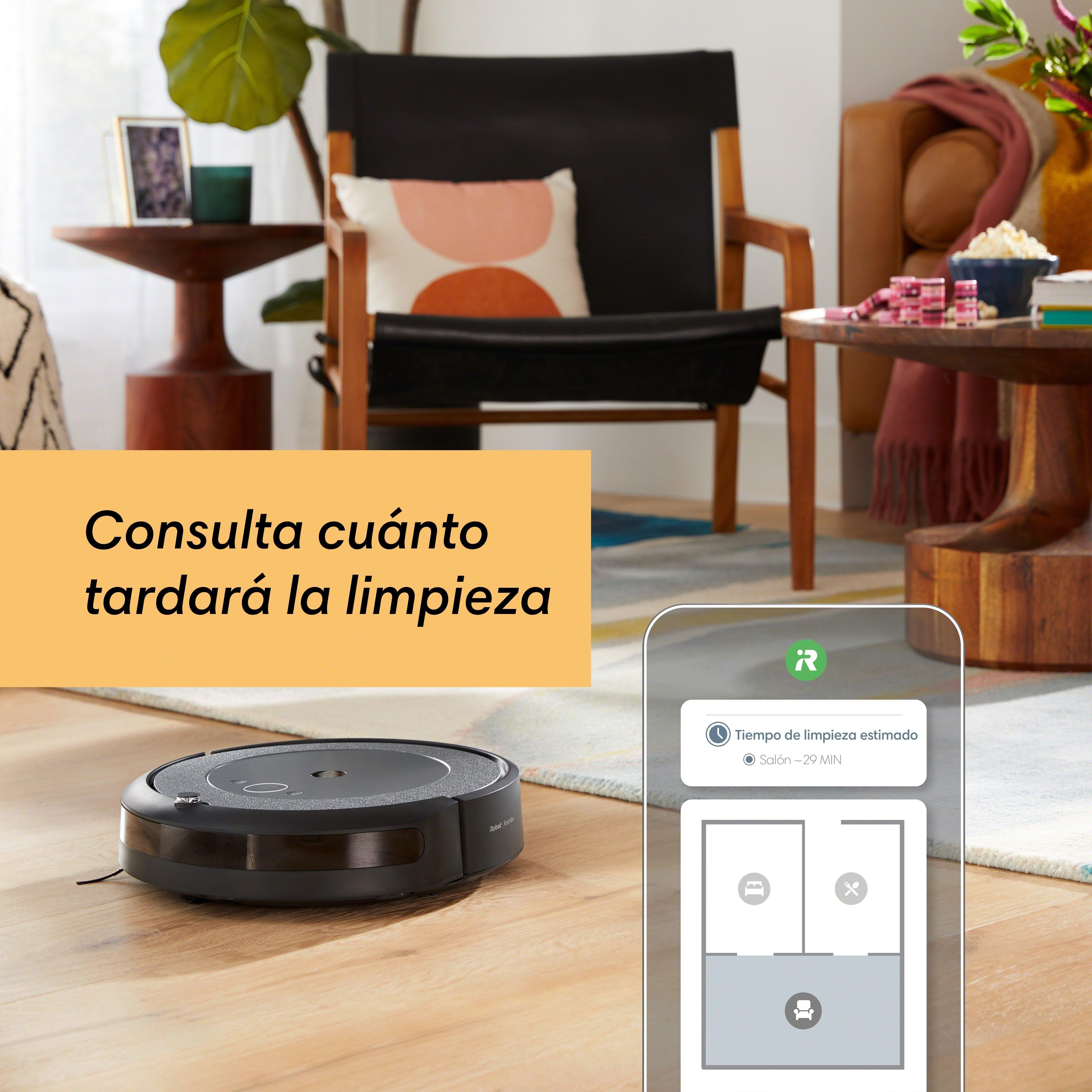 Aspirador Robot Roomba iRobot i5 - Limpieza 4 Fases, Mapas Inteligentes,  Mopa Fregado