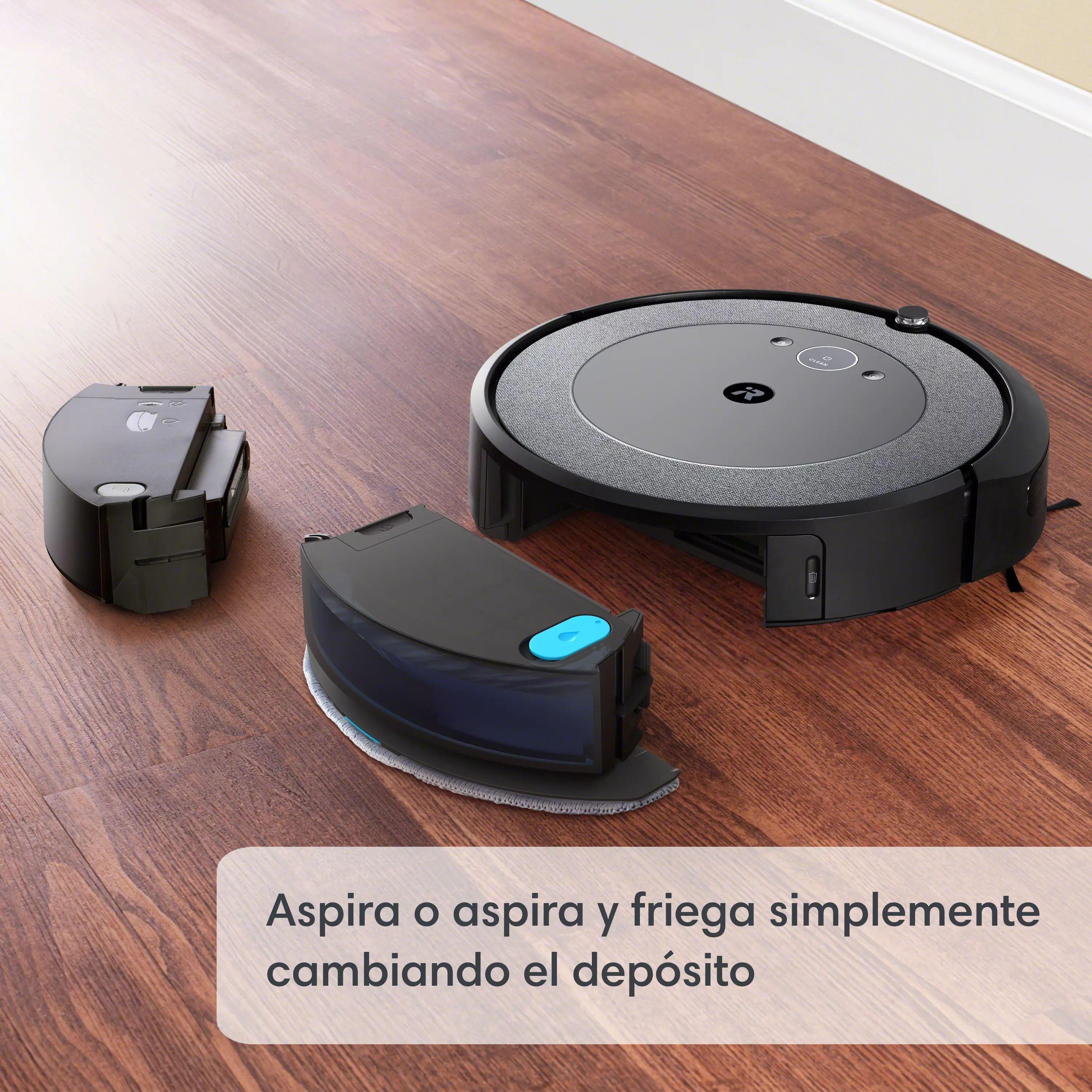 iRobot Robot Aspirador y friegasuelos Roomba Combo Conectado a WiFi con  Diferentes Modo de Limpieza 
