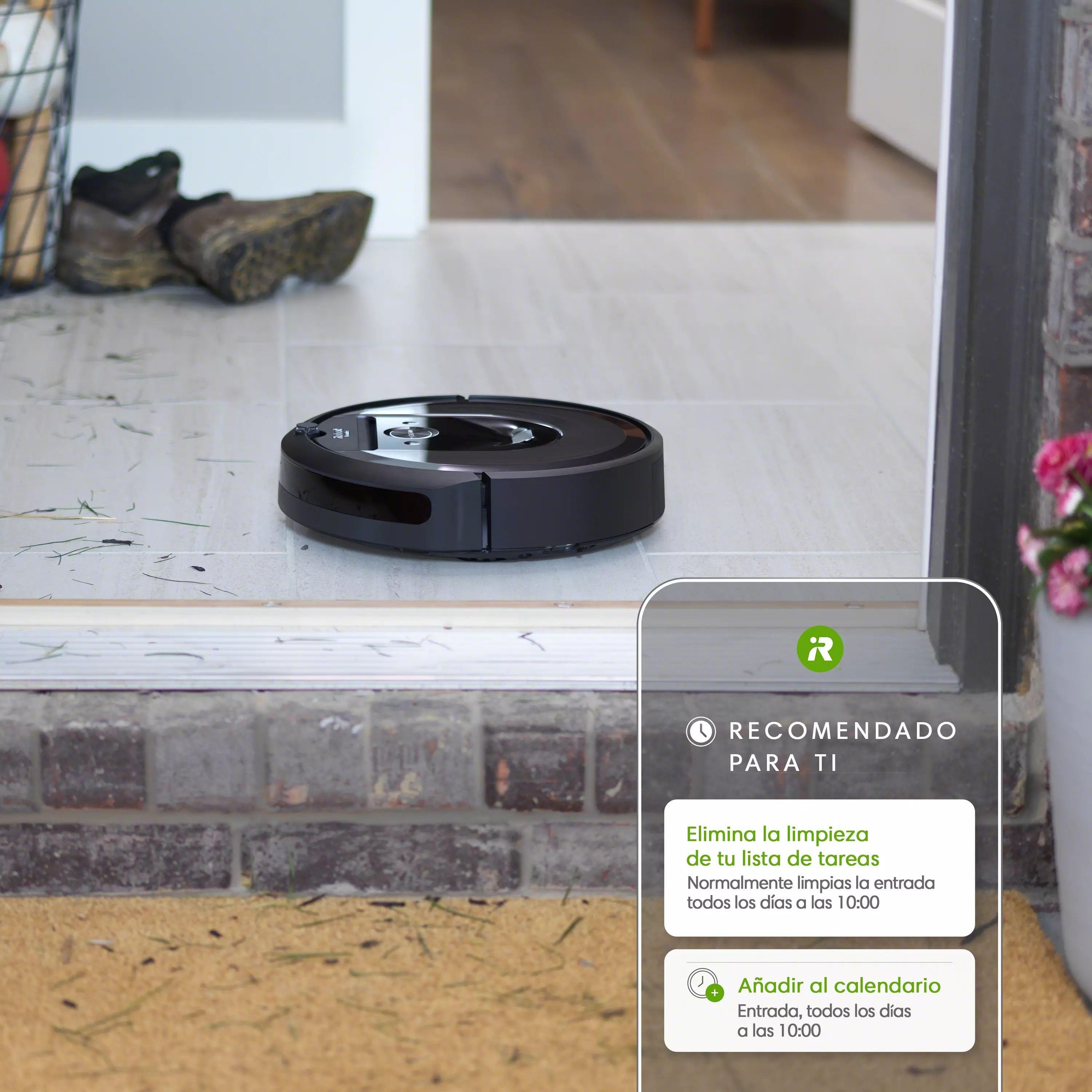  iRobot Roomba i7+ (7550) Robot aspiradora con eliminación  automática de suciedad, se vacía por sí misma, conexión Wi-Fi, mapeo  inteligente, compatible con Alexa, ideal para pelo de mascotas, alfombras,  suelos duros