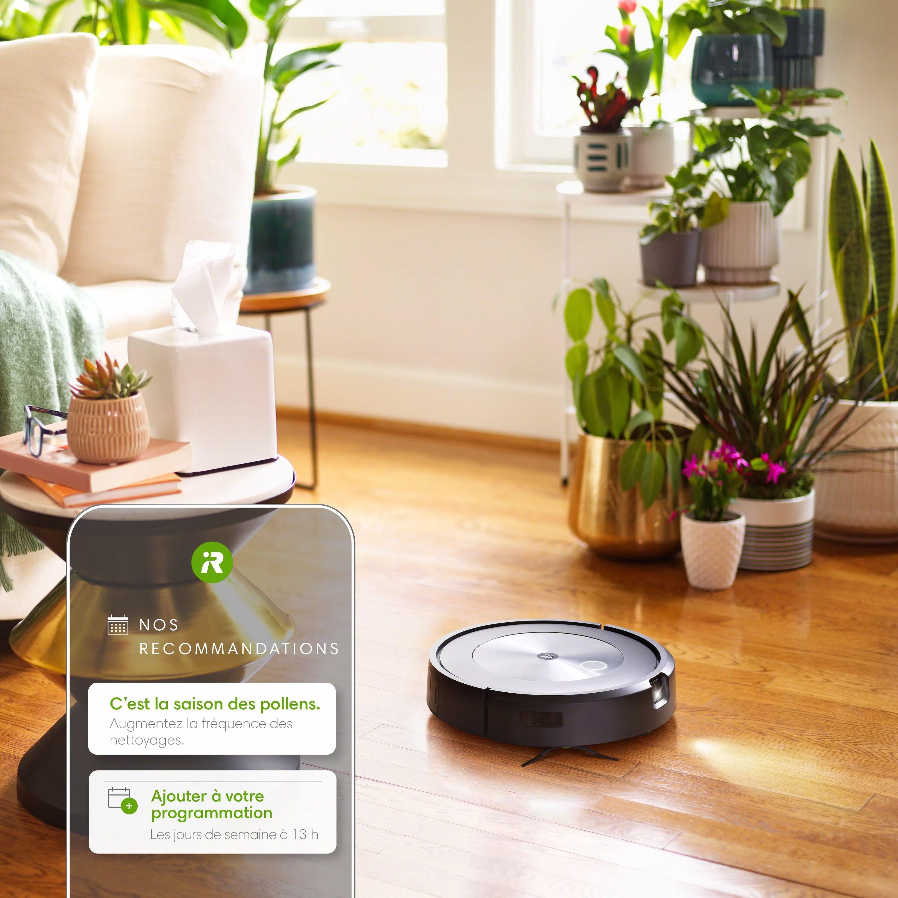 Aspirateur robot avec système d’autovidage Roomba® j7+ connecté au Wi-Fi