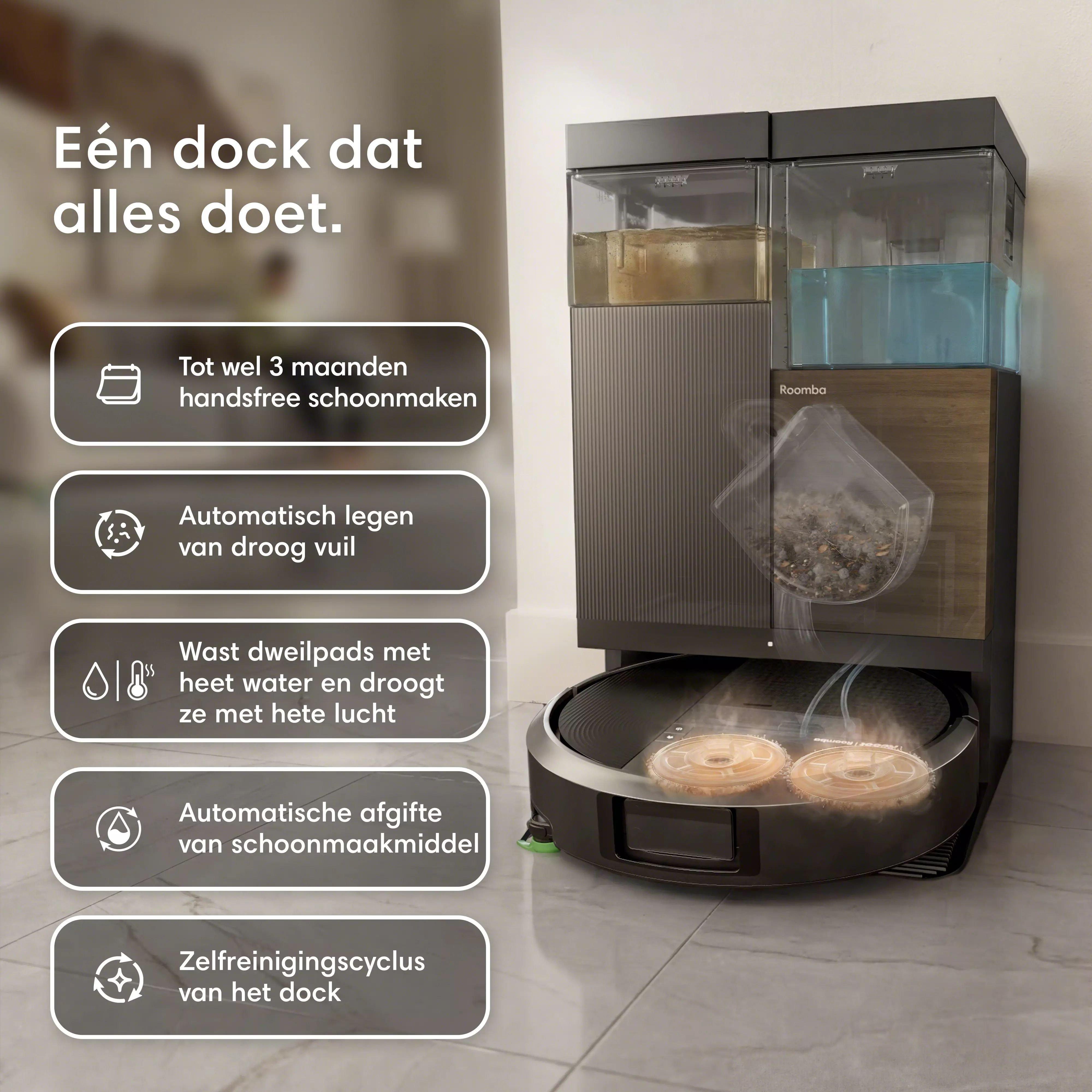 Roomba® Plus 575 Combo Robot + AutoWash™ Dock - Zwart