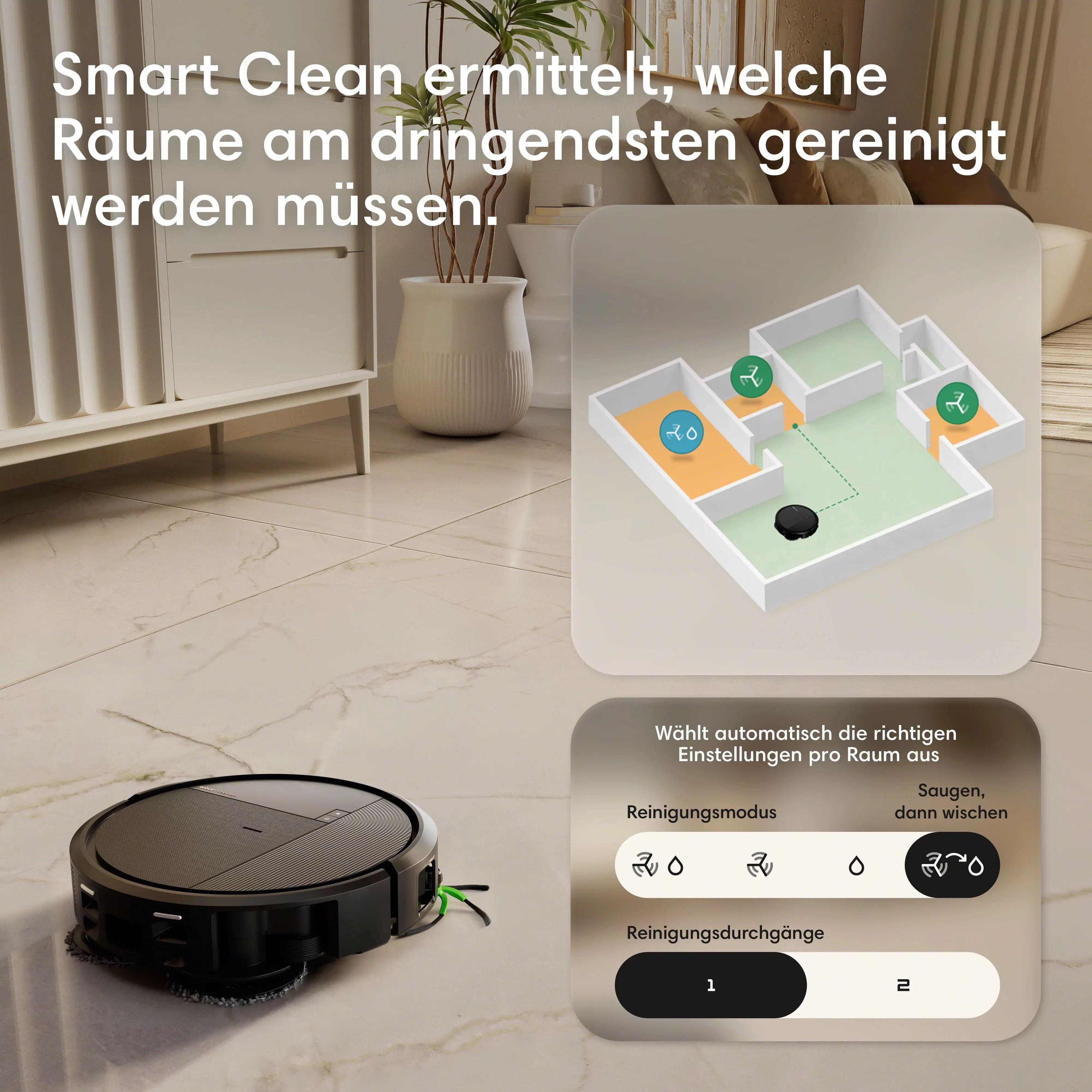 Roomba® Plus 575 Combo Roboter + AutoWash™ Dock – Schwarz