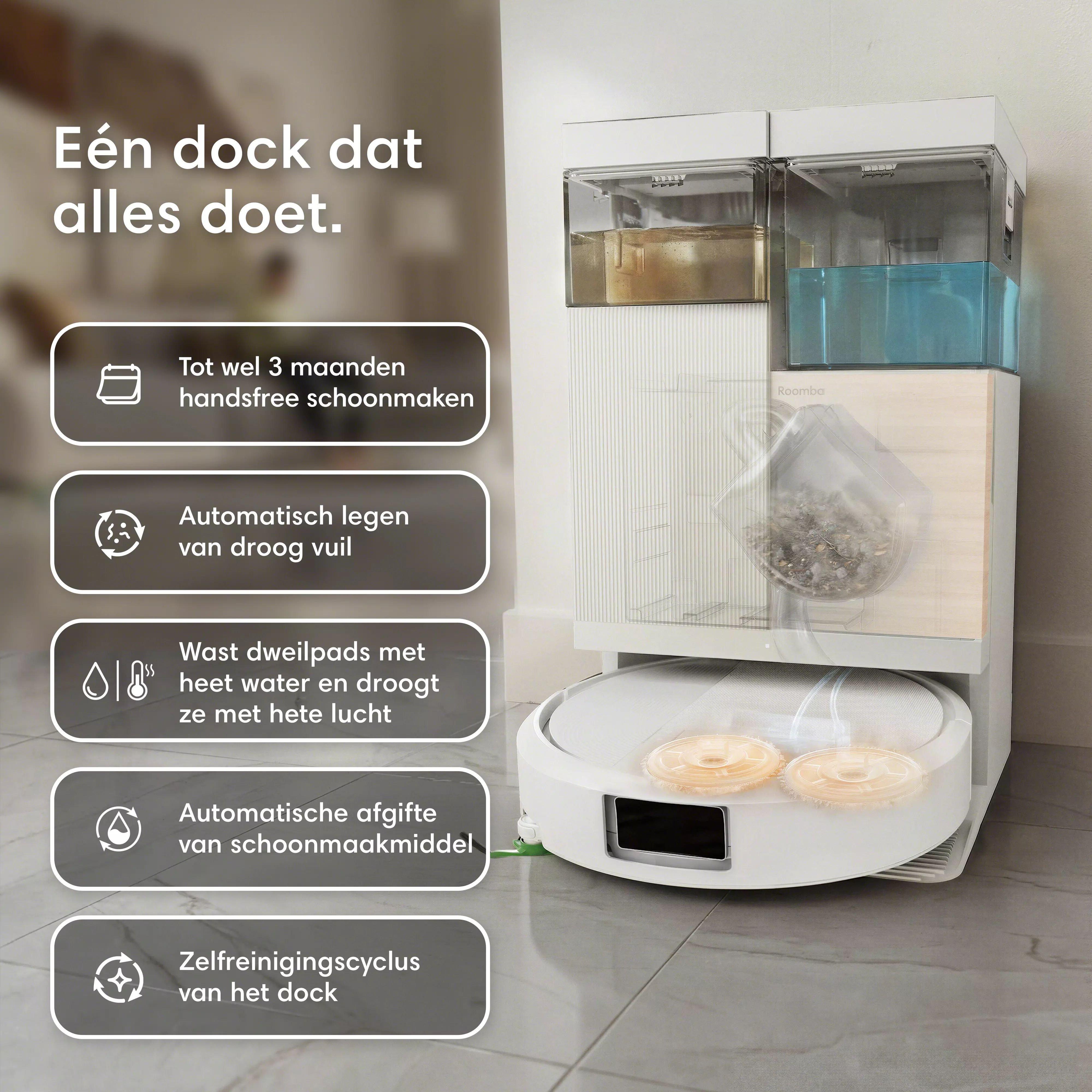 Roomba® Plus 575 Combo Robot + AutoWash™ Dock - Wit