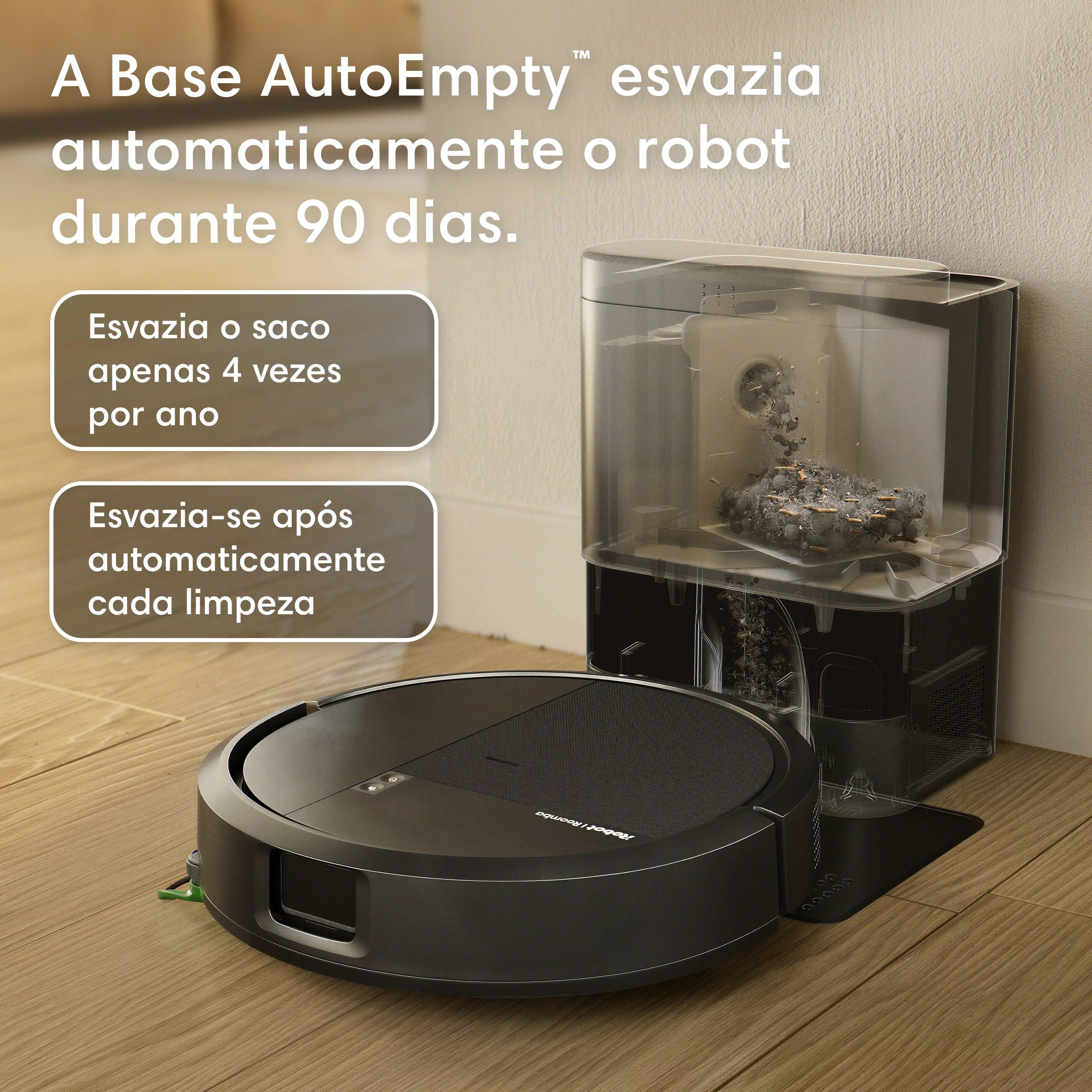 Robot Roomba® Combo 115 + Base AutoEmpty™ – Preto