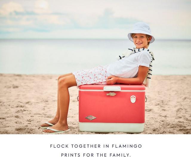 Flock together in flamingo prints for the family.
