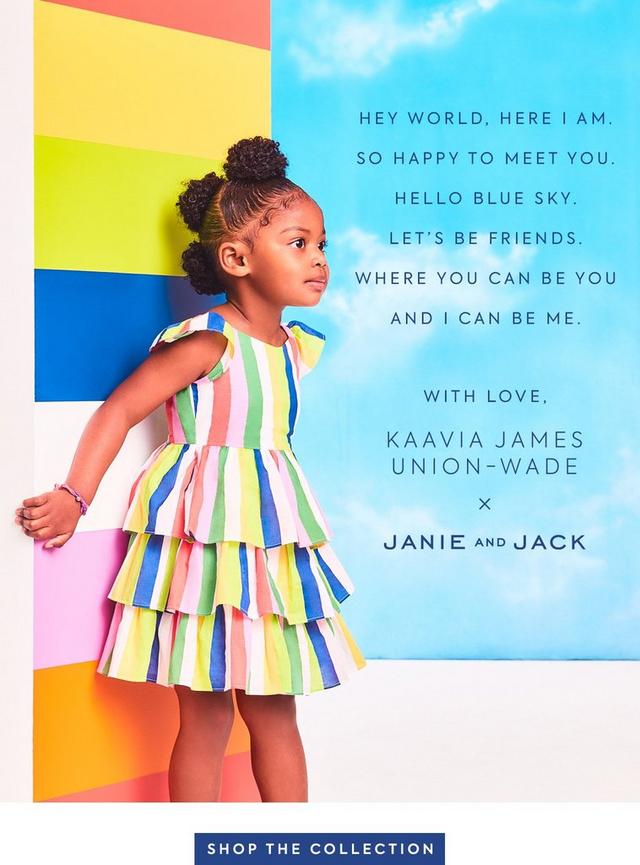 Shop the Kaavia James Union-Wade x Janie and Jack Collection for boys and girls.