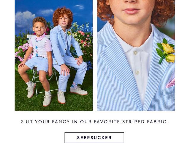 Suit your fancy in our favorite striped fabric. Shop Seersucker. 
