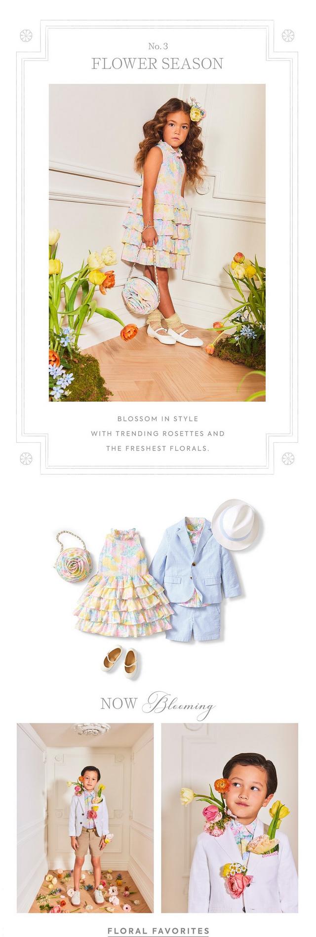 No. 3: Flower Season. Blossom in style with trending rosettes and the freshest florals. Explore The Florals Shop. 