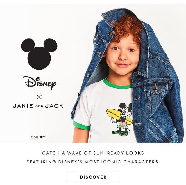 Disney x Janie and Jack. Catch a wave of sun-ready looks featuring Disney’s most iconic characters. Discover now.