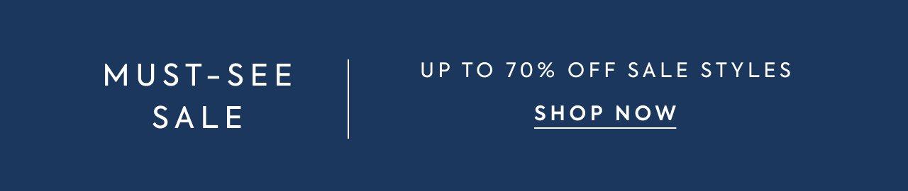 Must-See Sale. Up to 70% Off Sale Styles. Shop Now. 