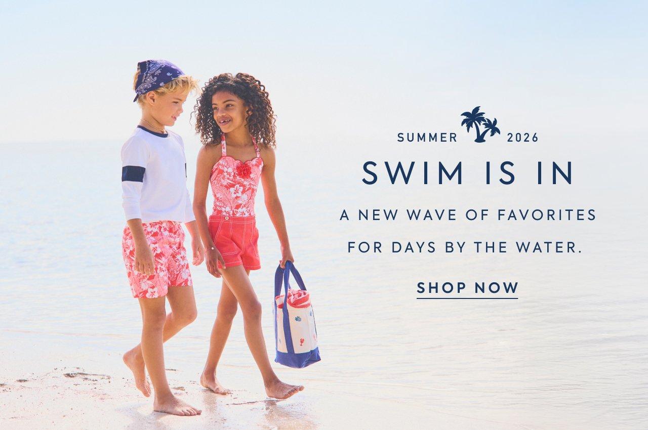 Summer 2026. Swim Is In. A new wave of favorites for days by the water. Shop Now. 