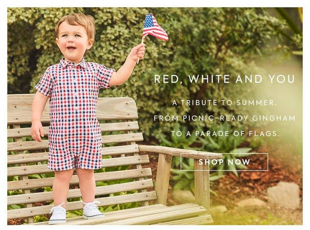 Red, White & You: A tribute to summer, from picnic-ready gingham to a parade of flags. Shop now.