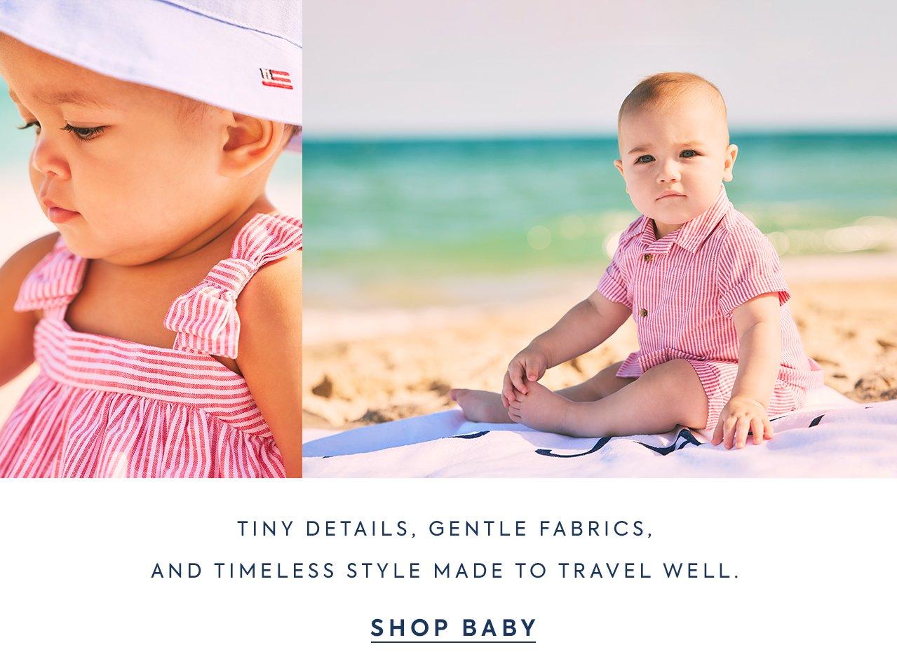 Tiny details, gentle fabrics, and timeless style made to travel well. Shop Baby.