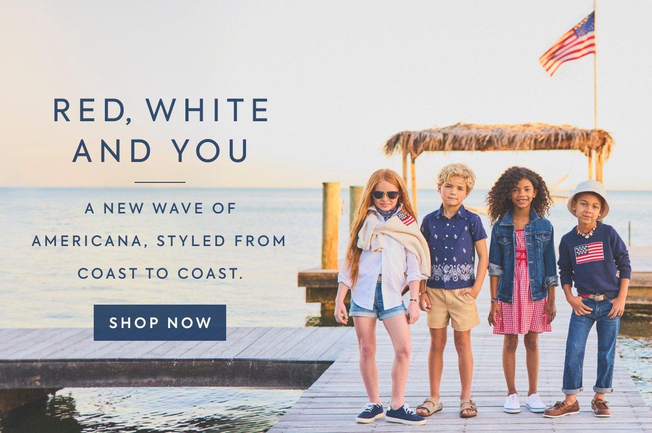 Red, White and You. A new wave of Americana, styled from coast to coast. Shop Now.