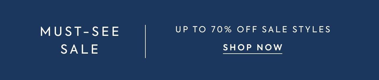 Must-See Sale. Up to 70% Off Sale Styles. Shop Now.