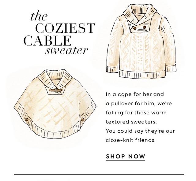 The Coziest Cable Sweater. Shop now.