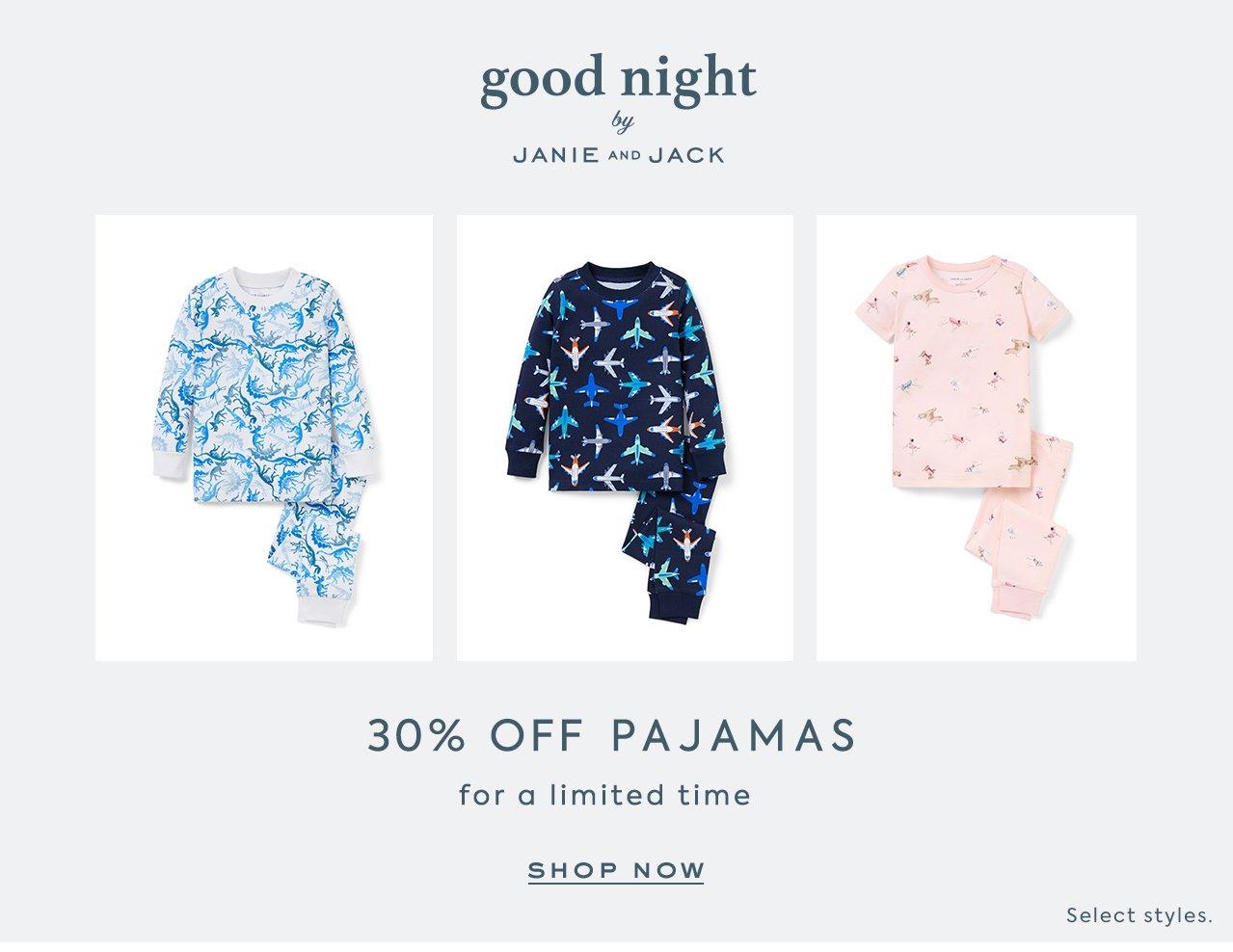 Good Night by Janie and Jack. Shop 30% off select pajamas for a limited time. 