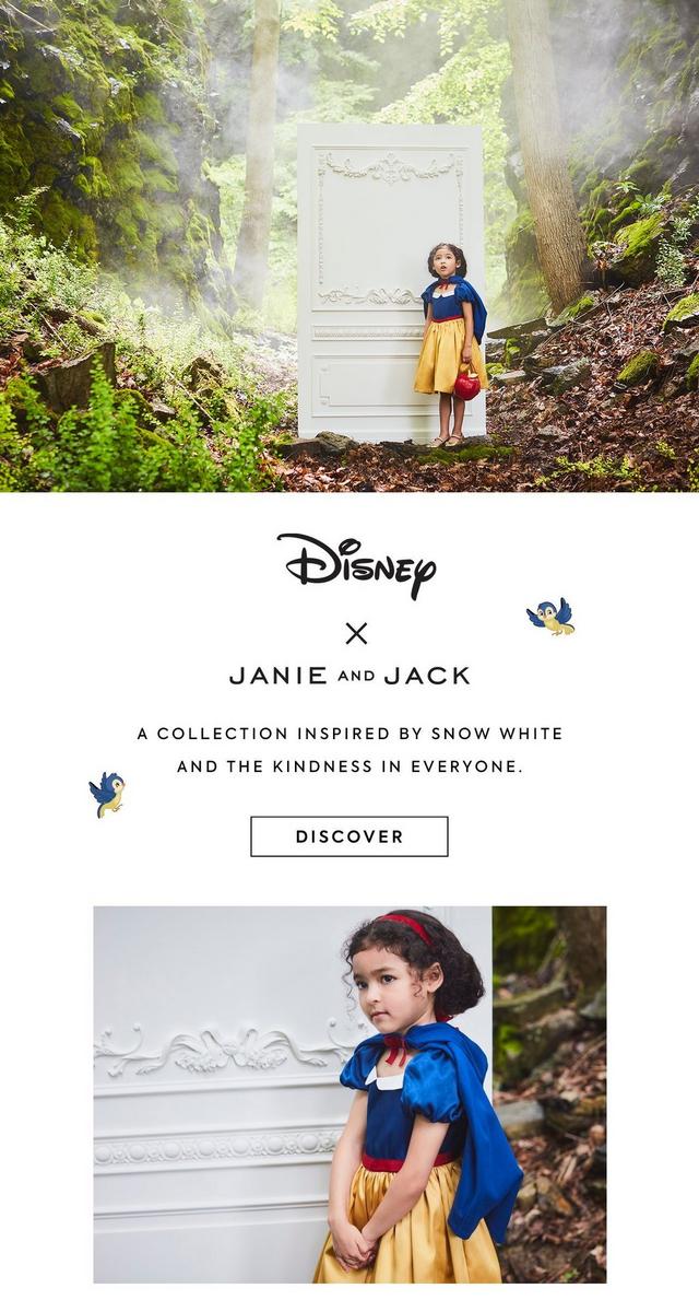 Disney x Janie and Jack. A collection inspired by Snow White and the kindness in everyone. Discover Now.