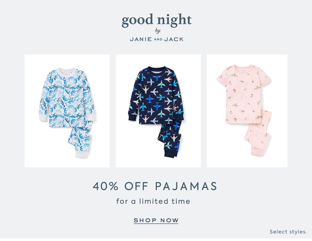 Good Night by Janie and Jack. 40% Off Pajamas for a limited time. Shop Now. 