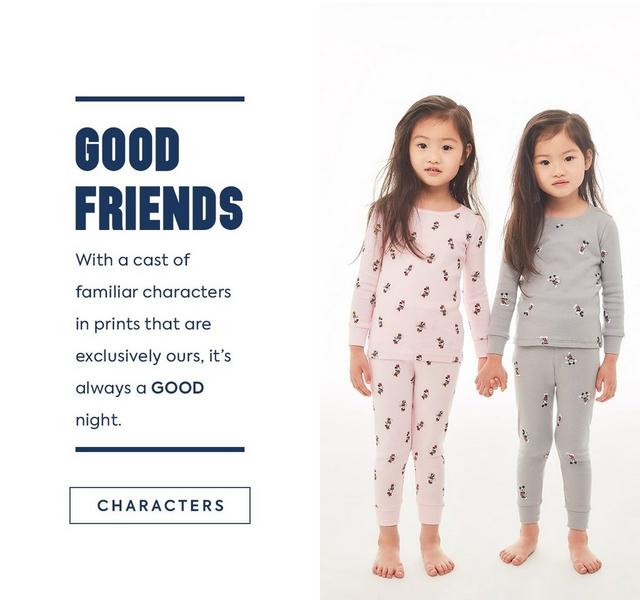 With a cast of familiar characters in prints that are exclusively ours, it's always a good night. Shop Character Pajamas. 