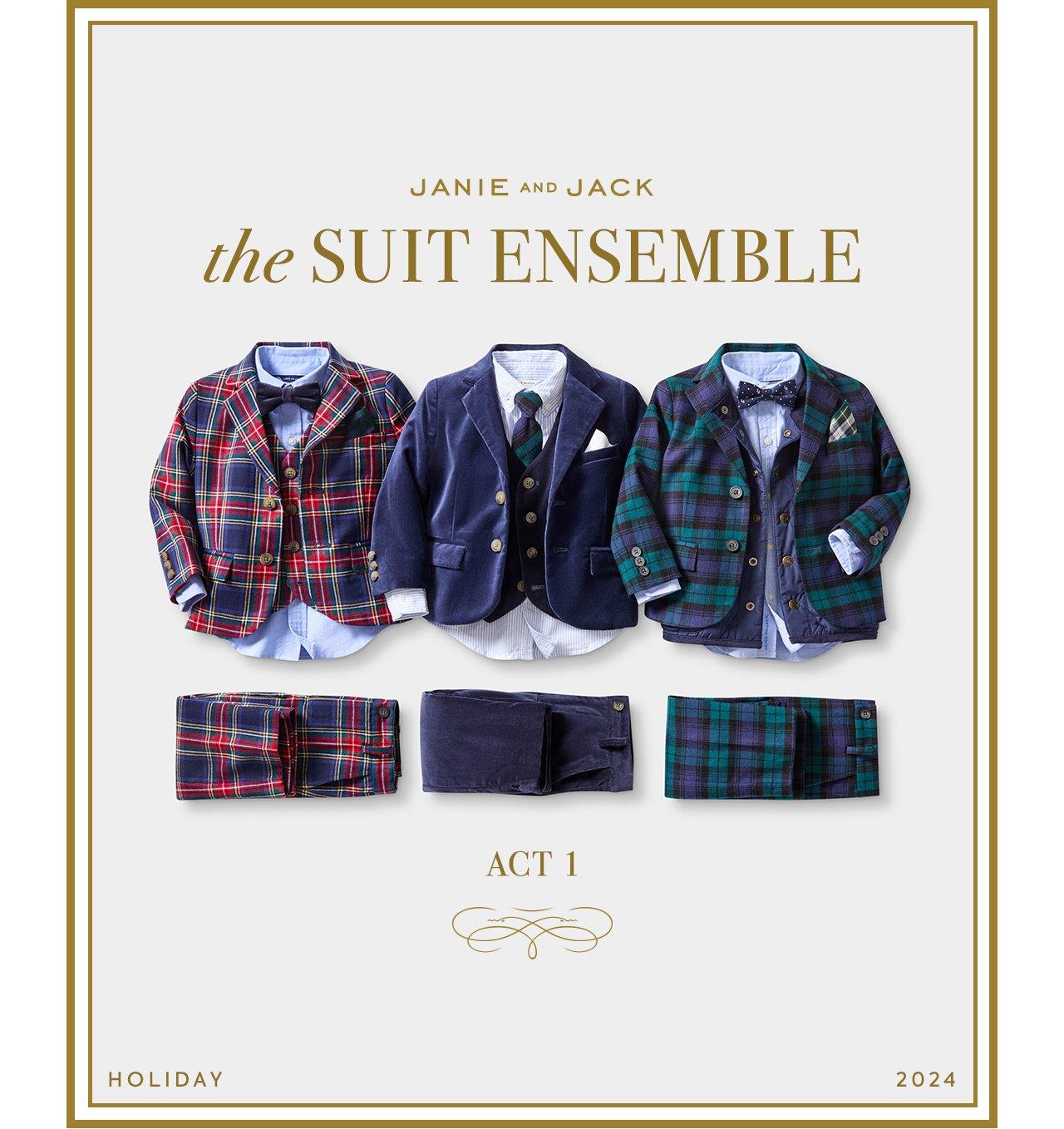 The Suit Ensemble. Act 1. Janie and Jack. Holiday 2024.