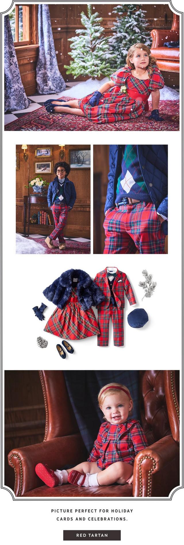 Picture perfect for holiday cards and celebrations. Shop the Red Tartan Family Moment. 
