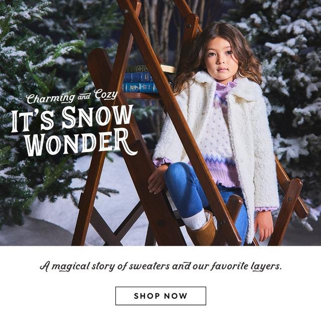 Charming and Cozy: It's Snow Wonder. A magical story of sweaters and our favorite layers. Shop the collection now. 
