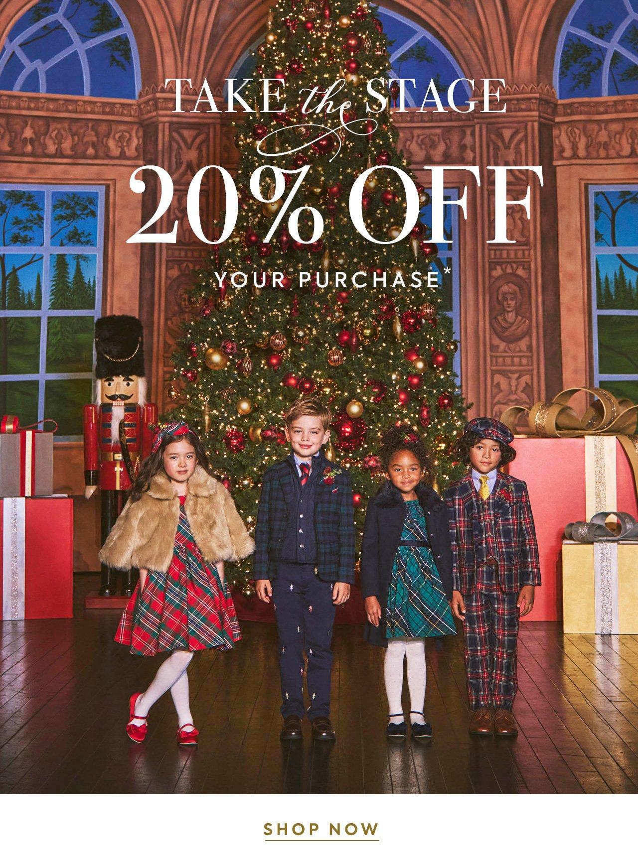 Take the Stage. 20% Off Your Purchase. Shop Now.