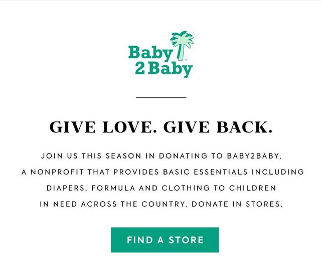 Give love. Give back. Find a store to donate.