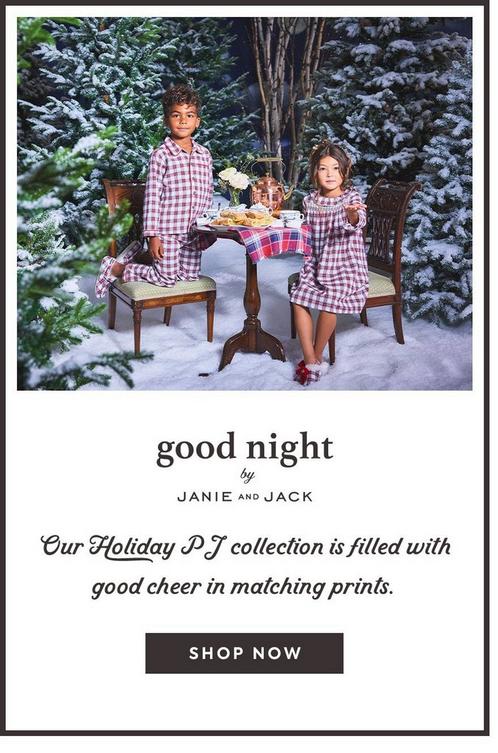 Good Night by Janie and Jack. Our Holiday PJ Collection is filled with good cheer in matching prints. Shop now.