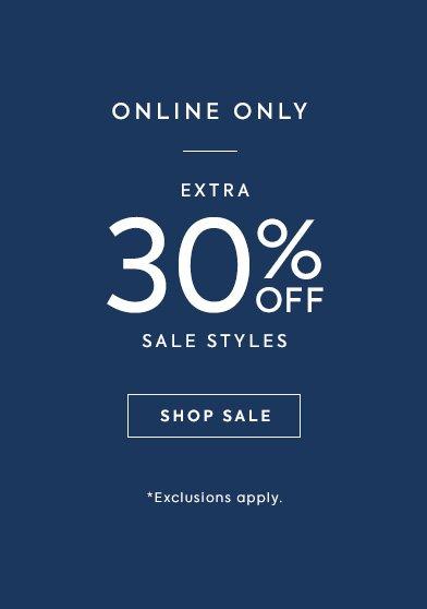EXTRA 30% OFF SALE STYLES