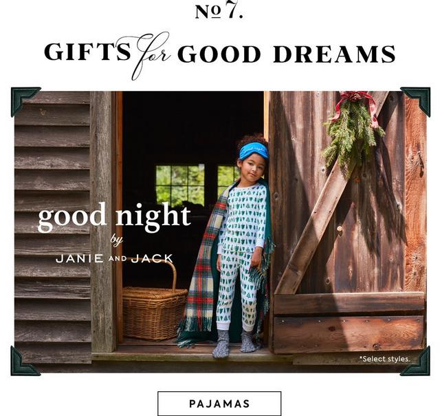 No. 7: Gifts for Good Dreams. Good Night by Janie and Jack. Shop Pajamas