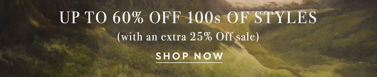 Up to 60% Off Sale + Extra 25% Off. Shop Now. 