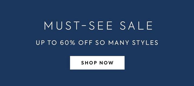 Must See Sale. Up to 60% off so many new styles. Shop now.