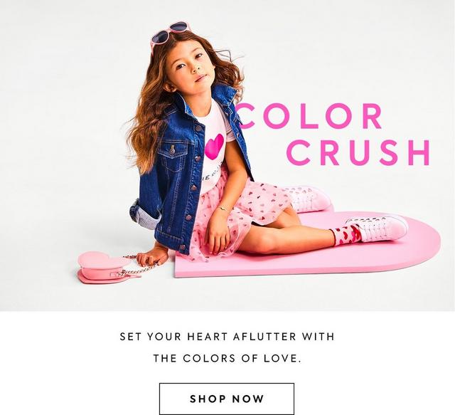 Color Crush: Set your heart aflutter with the colors of love. Shop now.
