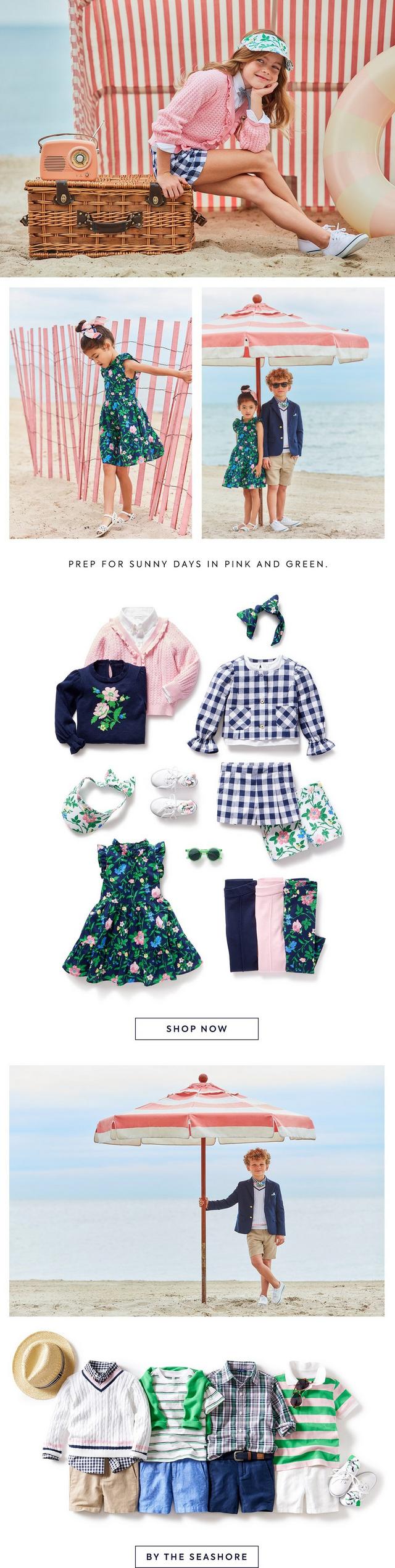 Prep for sunny days in pink and green. Shop the By the Seashore Family Moment.