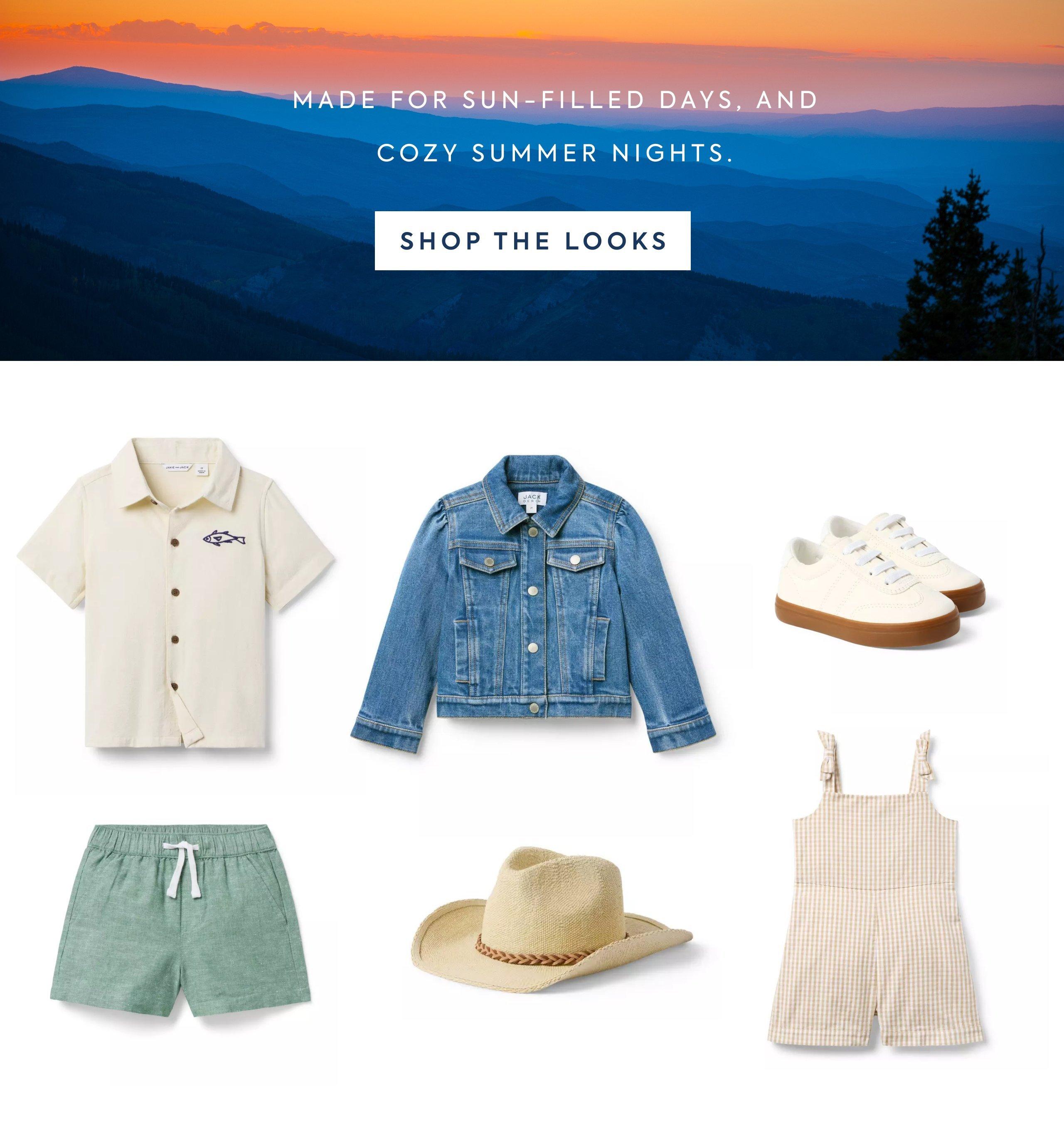 Made for sun-filled days, and cozy summer nights. Shop the Looks.