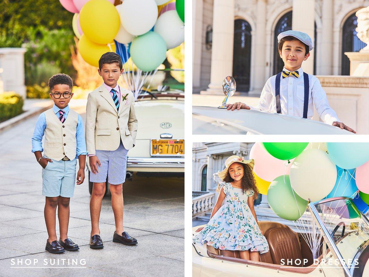 Shop Suiting and Dresses.