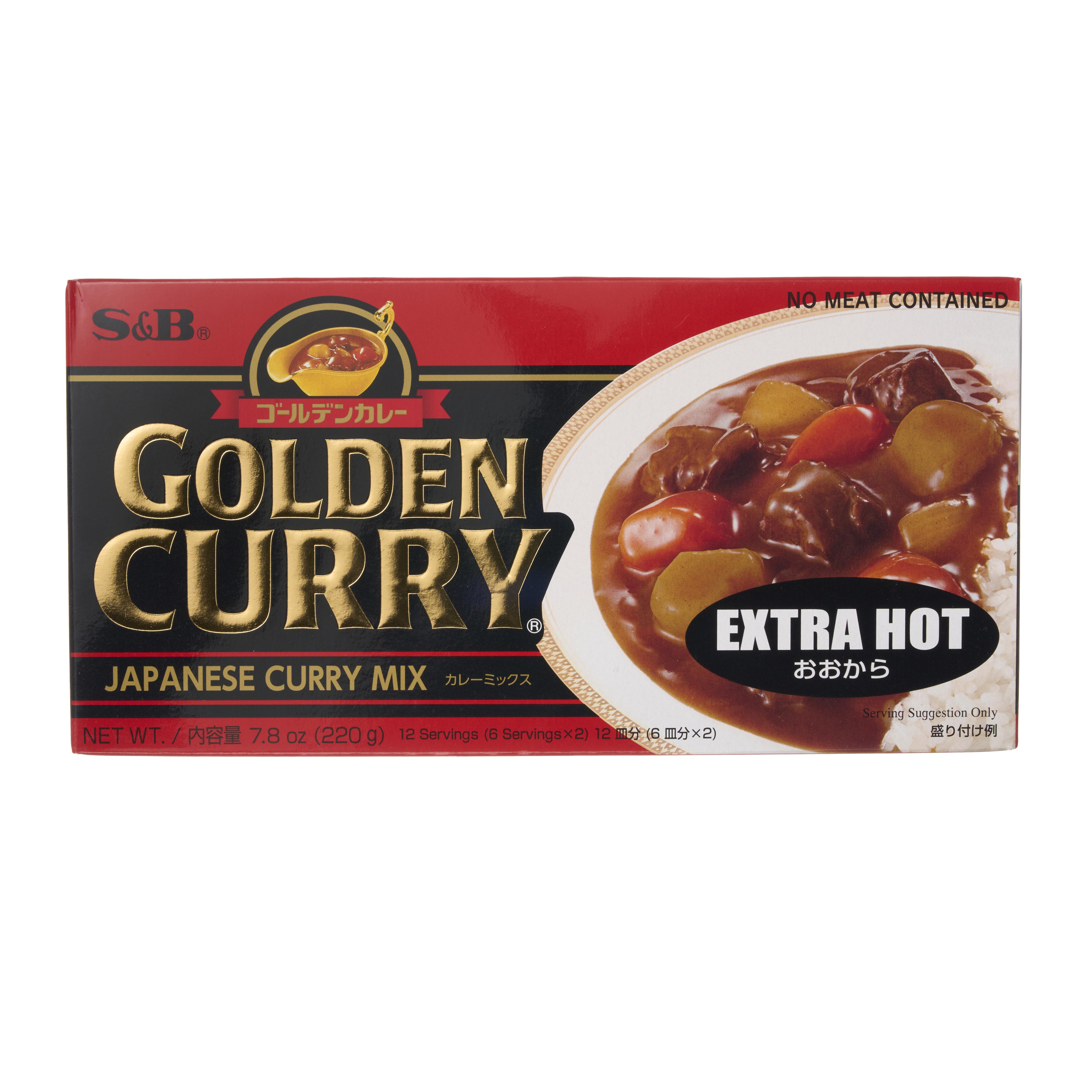 S&B Golden Curry, Hot - 220 g, 12 servings - ジャパンセンター