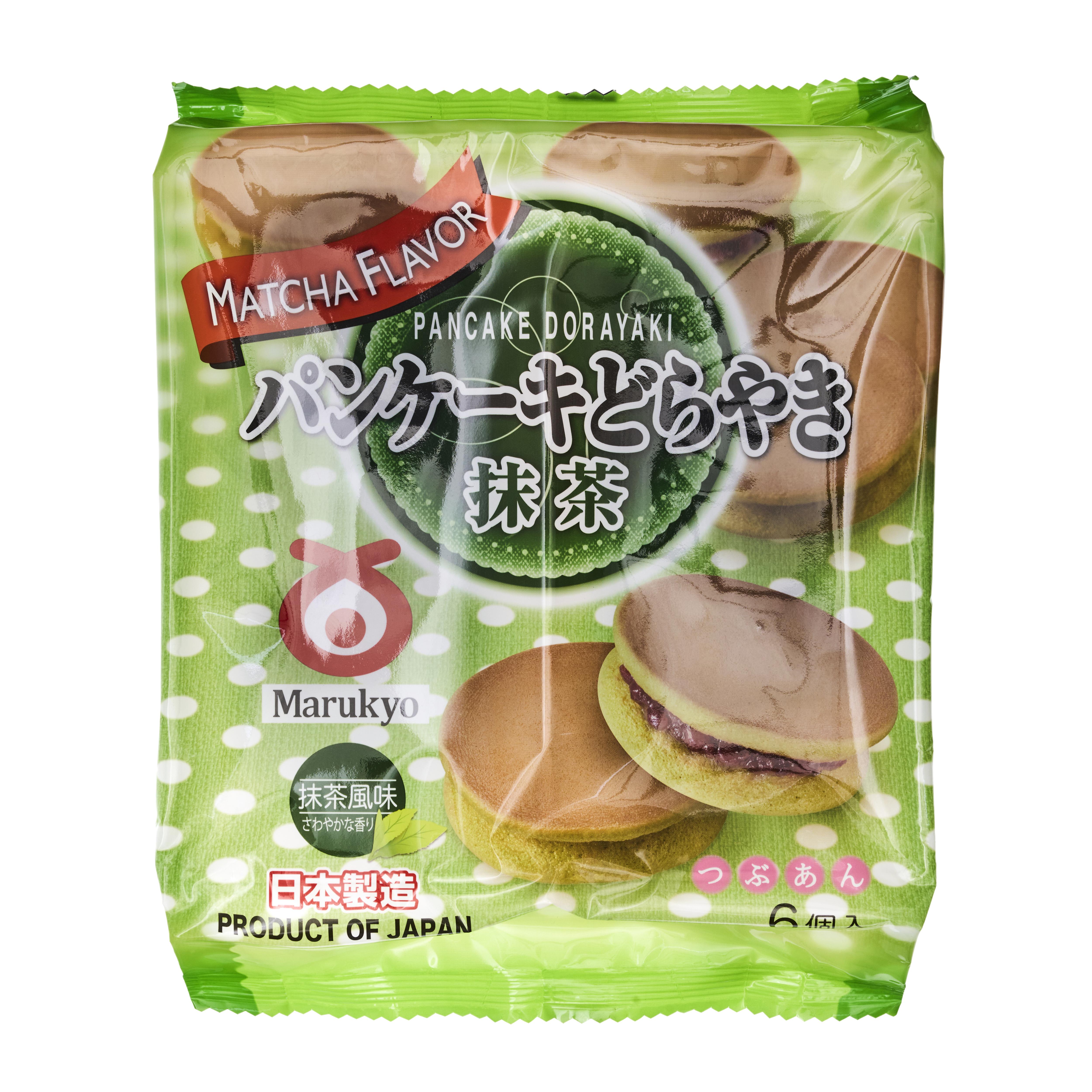 Marukyo Red Bean Dorayaki Matcha Flavour - 309 g, 6 pieces