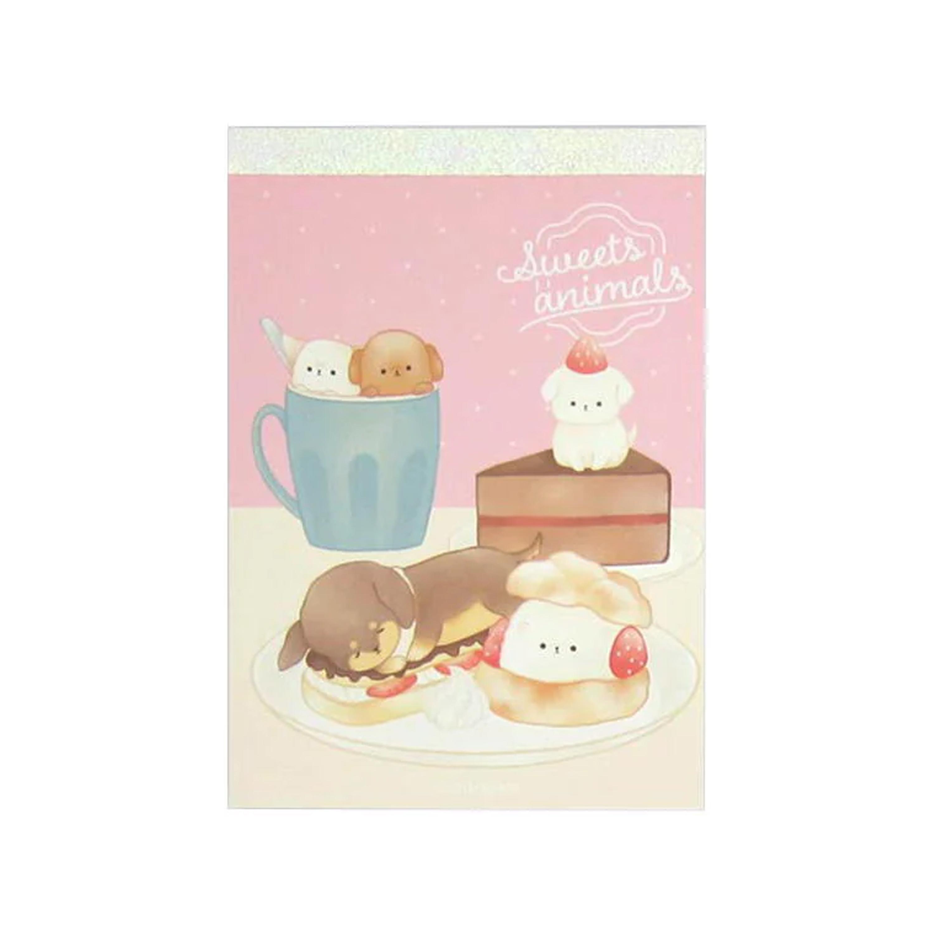 Japan Centre Coin Store Sweets Animals A6 Aurora Cross Memo - 85g, 60 sheets