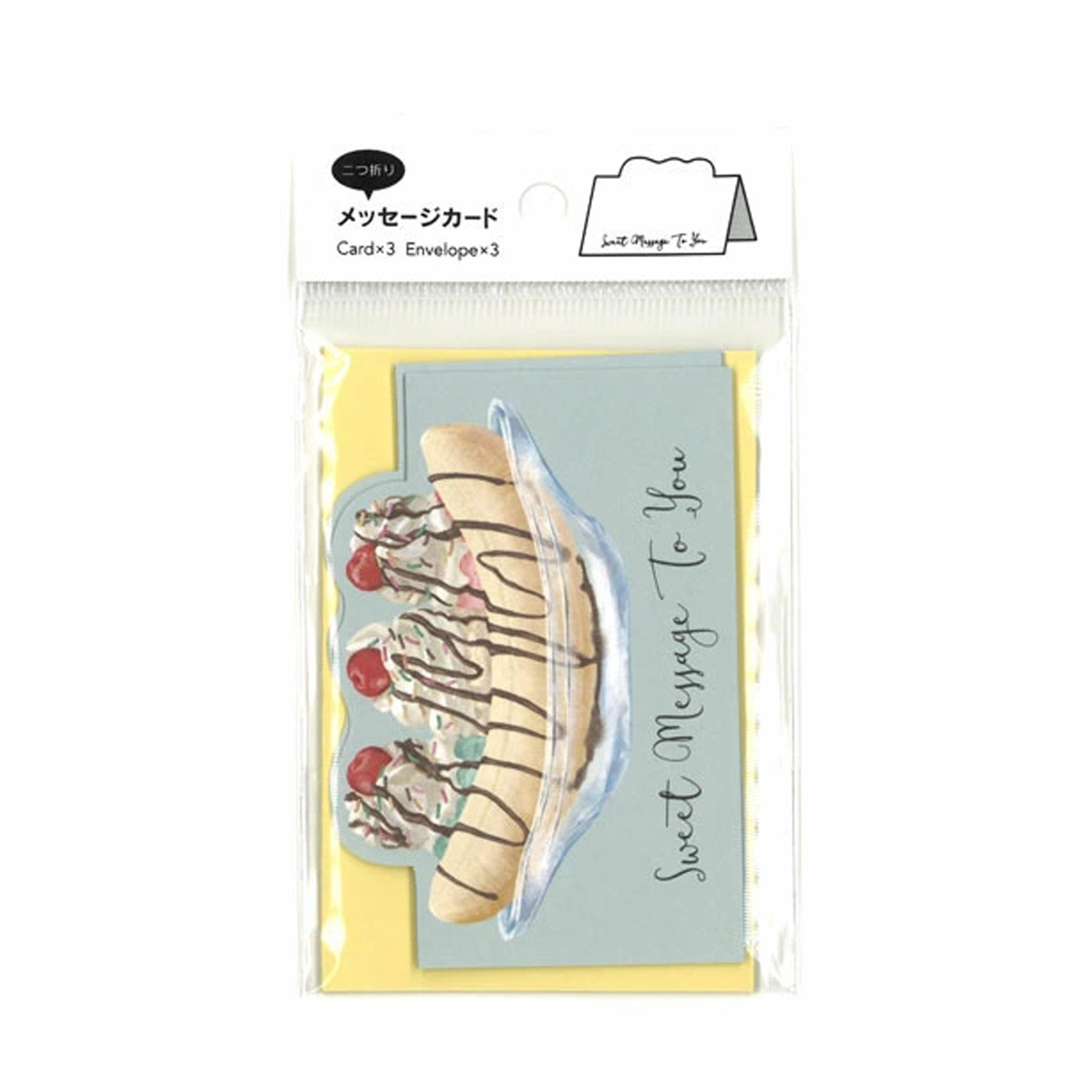 Japan Centre Coin Store Sweets Selection Message Card - 15g, 3 cards and 3 envelopes
