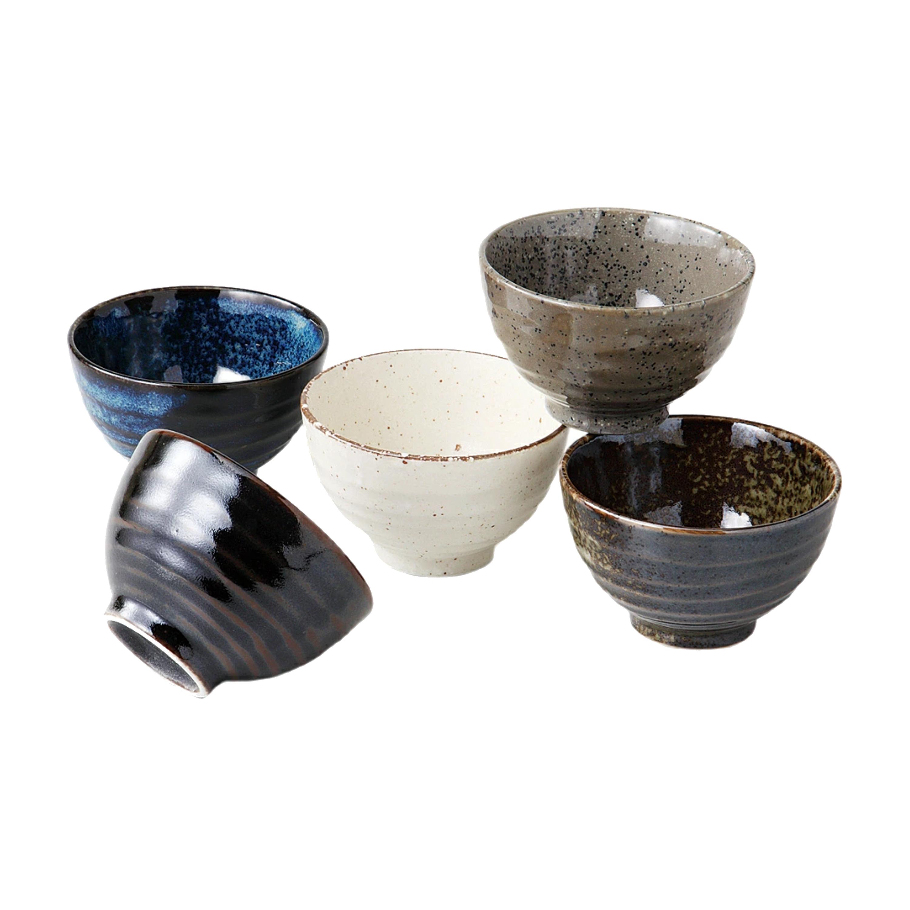 Yamata Seiho Ceramic Kuradashi Tea Cup Set - 645g, Set of 5